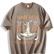 Witchcraft Spooky Witch Vintage Washed T-Shirt in Brown