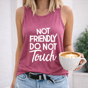 Tank for with Prints Women's Color Cotton Tank Top in Red