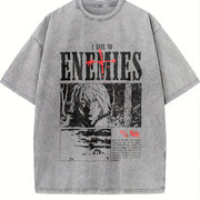Thorfinn Vinland Saga Anime vintage washed oversized T-shirt in Gray