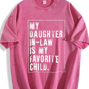 My Daughter-in-Law Is My Favorite Child vintage washed oversized T-shirt in Red