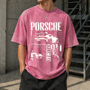 911 GT3RS Vintage Washed T-Shirt in Red