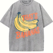 That's Bananas Retro Fruit Meme Vintage Washed T-Shirt in Gray