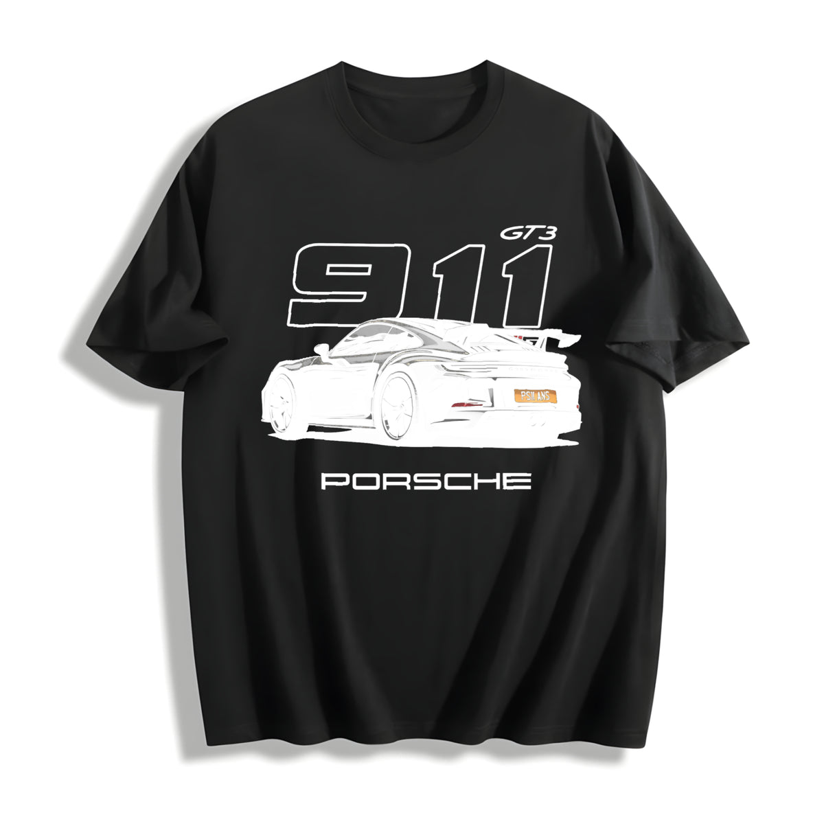 911 GT3 Good Cotton T-Shirt in Black
