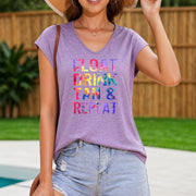 Black Label Vest Women's Color Cotton Tank Top in Purple