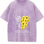 IN Christ, You're a NEW Creation Vintage Washed T-Shirt in Purple