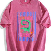 Later Gator Offensive Alligator vintage washed oversized T-shirt in Red