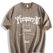 1 Pcs Heavy Adorable Vintage Washed T-Shirt in Brown