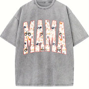Farm Mama Country Mom Vintage Washed T-Shirt in Gray