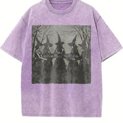 Girls Will Be Girls Witch Vintage Washed T-Shirt in Purple