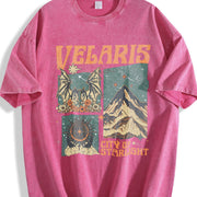 Velaris City of Starlight Acotar the Night Court Acotar Vintage Washed T-Shirt in Red