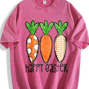 Happy Easter Vintage Washed T-Shirt in Red