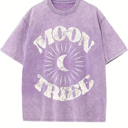 Moon Child Vintage Washed T-Shirt in Purple