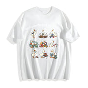 Boy Mom Goose Boy Mama Cotton T-Shirt in White