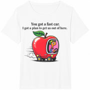 You Got a Fast Car Cotton T-Shirt in White