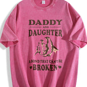 Daddy and Daughter Bond Vintage Washed T-Shirt in Red