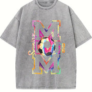 Soccer Mom 2026 Vintage Washed T-Shirt in Gray