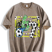 67 Soccer Vintage Washed T-Shirt in Brown