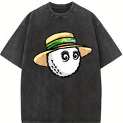 ZestLoop Malbon Golf Bucket Character Vintage Washed T-Shirt in Black