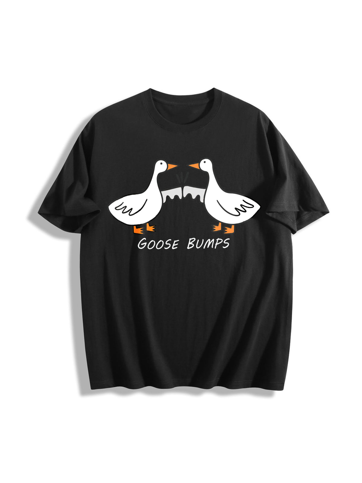 Goose Bumps Silly Goose Cotton T-Shirt in Black