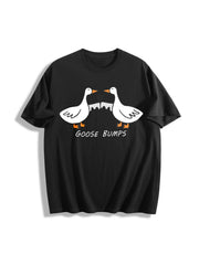 Goose Bumps Silly Goose Cotton T-Shirt in Black