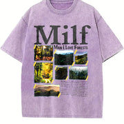 Man I Love Forests Vintage Washed T-Shirt in Purple