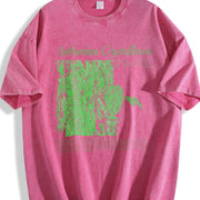 Anthurium Crystallinum Vintage Washed T-Shirt in Red