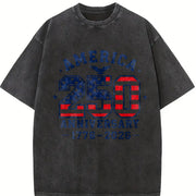 America 250 Anniversary Vintage Washed T-Shirt in Black