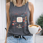 Land of the Free Home of the Brave Women's Color Cotton Tank Top in Gray