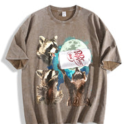 Three Raccoons Diet Dr Pepper vintage washed oversized T-shirt in Brown