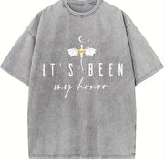 Fourth Wing It’s Been My Honor Vintage Washed T-Shirt in Gray