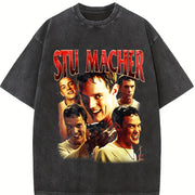 Stu Macher 90s Bootleg Classic Vintage Washed T-Shirt in Black