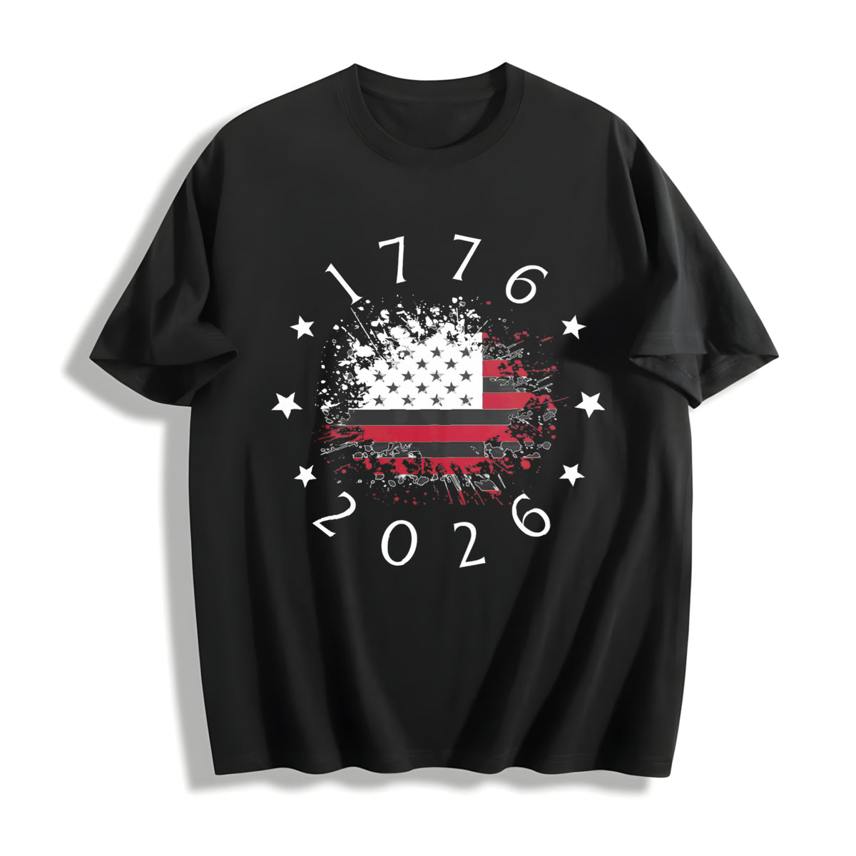 Made in America Patriotic Cotton T-Shirt in Black