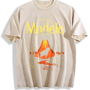 Cerveza Modelo Vintage Washed T-Shirt in Beige
