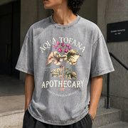 Aqua Tofana Feminist Apothecary Vintage Washed T-Shirt in Gray