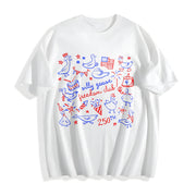 America 250th Anniversary Cotton T-Shirt in White