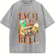 Taco Bell 90's Bootleg Vintage Washed T-Shirt in Gray