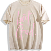GLEC There Is No Other Way Vintage Washed T-Shirt in Beige