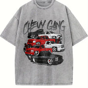 Chevy Gang Chevy Silverado Old School Chevy Truck Classic vintage washed oversized T-shirt in Gray