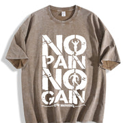 1 Pcs Heavy Adorable Vintage Washed T-Shirt in Brown
