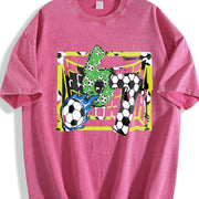 67 Soccer Vintage Washed T-Shirt in Red