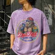 Dad Tax Fathers Day Vintage Washed T-Shirt in Purple