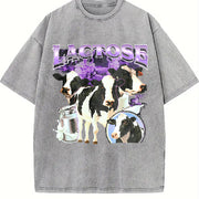 Lactose Tolerant Bootleg Vintage Washed T-Shirt in Gray