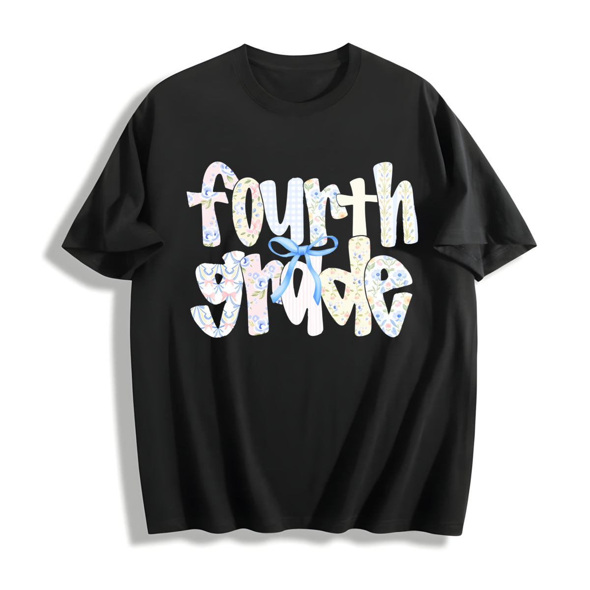 Fourth Grade Teacher Cotton T-Shirt in Black