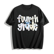 Fourth Grade Teacher Cotton T-Shirt in Black