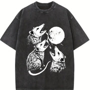 Possum Moon Pepper Opossum Vintage Washed T-Shirt in Black