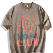 Overstimulated Moms Club Vintage Washed T-Shirt in Brown