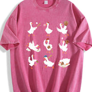 Silly Goose Baseball Vintage Washed T-Shirt in Red