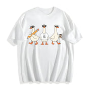 Off to Actively Monitor Goose Cotton T-Shirt in White