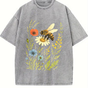 A Stylish Made from Pure Vintage Washed T-Shirt in Gray