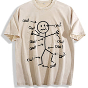 Humorous Chronic Pain Awareness for Wear vintage washed oversized T-shirt in Beige